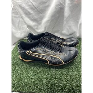 Vintage RARE! Puma  Dragonfly Black Leather Driving Sneakers Shoes Women's Sz 9